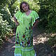 Платье "Ах это лето .цветение кругом"вышивка. Сарафаны. эксклюзивная одежда с вышивкой (mirinna). Интернет-магазин Ярмарка Мастеров.  Фото №2