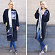 Blueberry long coat, Oversized coat, fur lined coat, women's coat. Coats. Lara (EnigmaStyle). My Livemaster. Фото №6