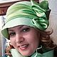 Hat women's felt Cloche mint color, Hats1, Novosibirsk,  Фото №1