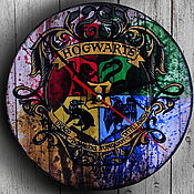 Для дома и интерьера handmade. Livemaster - original item Wall clock Harry Potter Hogwarts harry potter. Handmade.