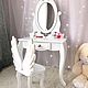 Dressing table console with mirror for children in the children's room, Tables, Ivanovo,  Фото №1