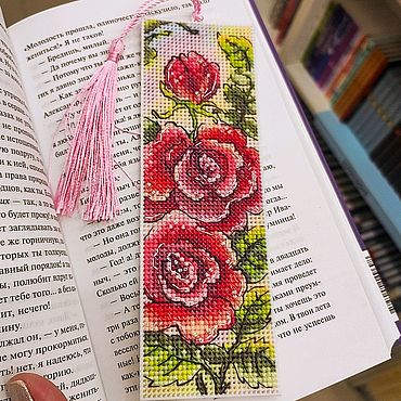 Канцелярские товары ручной работы. Ярмарка Мастеров - ручная работа Цветочная книжная закладка. Handmade.