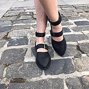 Обувь ручной работы handmade. Livemaster - original item Cosmo sandals black. Handmade.