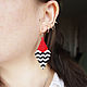 Twin Peaks Beaded Earrings. Earrings. Handmade by Svetlana Sin. My Livemaster. Фото №4