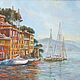 Oil painting Morning in Portofino, Pictures, Zelenograd,  Фото №1