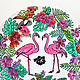 Set of plates on the wall ' Flamingo in a tropical garden Hawaii'. Decorative plates. Art by Tanya Shest. My Livemaster. Фото №5