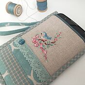 Сумки и аксессуары handmade. Livemaster - original item Phone Case Cross stitch spring. Handmade.
