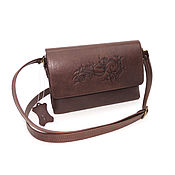 Сумки и аксессуары handmade. Livemaster - original item Crossbody bag: Women`s Brown Leather Clutch Bag Mod S74t-622. Handmade.