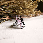 Украшения handmade. Livemaster - original item Oval ring COLOR DROPS (pink). Handmade.