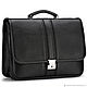 Leather briefcase Salerno (black). Brief case. Russian leather Guild. My Livemaster. Фото №5