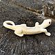 Lizard.Carved bone.Brooch. Brooches. ot-petrovicha (ot-petrovicha). Online shopping on My Livemaster.  Фото №2