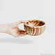 Чаша из Вяза (12,5 см)  Посуда из дерева Деревянная тарелка #T49. Тарелки. ART OF SIBERIA. Интернет-магазин Ярмарка Мастеров.  Фото №2