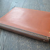 Канцелярские товары handmade. Livemaster - original item Leather notebook with A5 rings. Handmade.