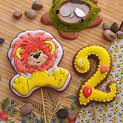 Сувениры и подарки handmade. Livemaster - original item Gingerbread with a lion cub. Handmade.