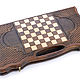Backgammon carved 'Mufasa' big 60, Harutyunyan. Backgammon and checkers. H-Present more, than a gift!. My Livemaster. Фото №4