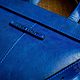Модная женская сумка в форме трапеции AMELIE Cobalt Blue Кобальтовая. Классическая сумка. кожаных дел мастер Андрей (wesmont). Интернет-магазин Ярмарка Мастеров.  Фото №2