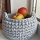 Knitted basket interior, storage basket made of knitted yarn, Basket, Kazan,  Фото №1