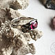 Men's silver ring with purple Tourmaline Rubellite handmade. Rings. Bauroom - vedic jewelry & gemstones (bauroom). My Livemaster. Фото №6