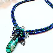 Украшения handmade. Livemaster - original item Necklace with lapis lazuli and variscite. Handmade.