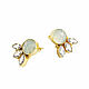 Order Earrings with chalcedony and zircons, large stud earrings as a gift. Irina Moro. Livemaster. . Earrings Фото №3