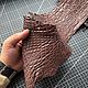 Заказать Сrocodile (бок) - Cacao 1.3 - 1.5. Магазин натуральной кожи CraftZone. Ярмарка Мастеров. . Кожа Фото №3