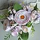 The bouquet in the bag. Pastel. Flowers polymer clay handmade, Composition, Moscow,  Фото №1