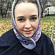 Шапка Капор Капюшон утеплённый из платка. Русский стиль Зимний узор. Шапки. LusyStudio. Ярмарка Мастеров.  Фото №4