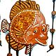 Fish 'Smile' ceramic mural on the wall souvenir gift. Suspension. BalticAmberJewelryRu Tatyana. Online shopping on My Livemaster.  Фото №2