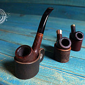 Для дома и интерьера handmade. Livemaster - original item stand: Leather stand for Smoking pipe. Handmade.