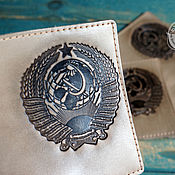 Сумки и аксессуары handmade. Livemaster - original item Passport cover: The coat of arms of the USSR. Handmade.