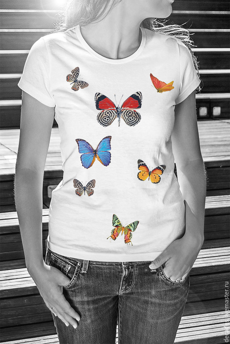Бабочки на футболках