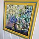 Oil painting 'Spring bouquet with bird cherry', framed. Pictures. Zhanne Shepetova. My Livemaster. Фото №4