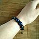 Garnet, lapis lazuli and agate bracelet in leather. Bead bracelet. Jewelry Elena. Online shopping on My Livemaster.  Фото №2