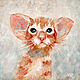 Картина "Ушастый котенок" 50х50 холст, масло, Картины, Кишинев,  Фото №1