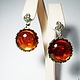 Earrings 'Amber glitter', Earrings, Kaliningrad,  Фото №1