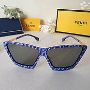 Винтаж: Невероятные голубые солнцезащитные очки Chopard, стекло, кристаллы