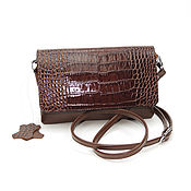Сумки и аксессуары handmade. Livemaster - original item Crossbody bag: Handbag clutch women`s leather brown Larry. Handmade.