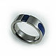 Order Titanium ring with sapphire and lapis lazuli. asgdesign. Livemaster. . Rings Фото №3