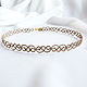 Thin choker gold, lace openwork choker handmade. Chokers. moonlace. Online shopping on My Livemaster.  Фото №2