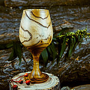 Посуда ручной работы. Ярмарка Мастеров - ручная работа Copa de vino de madera natural Siberian olmo G1. Handmade.
