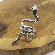 Украшения handmade. Livemaster - original item Detachable Steel Snake Ring (15.5-17). Handmade.