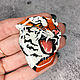 Orange brooch 'Tiger, year of the tiger, growling, new 2022'. Brooches. greenfox-23. Online shopping on My Livemaster.  Фото №2
