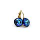 Earrings with Swarovski crystal Bermuda Blue. Earrings. Beaded jewelry. My Livemaster. Фото №5