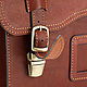 Leather briefcase-trunk ' Adjutant '(red). Brief case. Russian leather Guild. My Livemaster. Фото №6