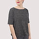 Order Grey melange t-shirt with a little down. Yana Levashova Fashion. Livemaster. . Jumpers Фото №3