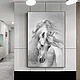 Картины интерьерные на холсте Белая лошадь Черно-белая картина. Картины. Интерьерные картины для дома (luchshie-kartiny). Ярмарка Мастеров.  Фото №6