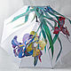 Paraguas bastón con Iris pintado a mano'. Umbrellas. UmbrellaFineArt. Интернет-магазин Ярмарка Мастеров.  Фото №2
