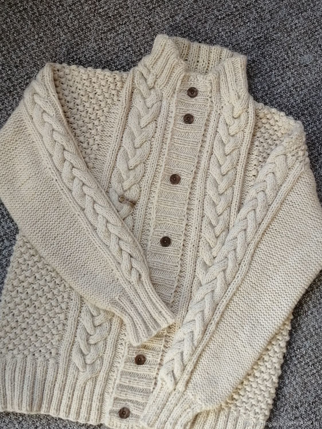 Кардиган мужской вязаный из меринос/альпака. Кофта вязаная мужская на ...