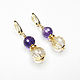 Earrings with amethyst and citrine, gold earrings with stones. Earrings. Irina Moro. My Livemaster. Фото №4