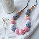 slingobusy with silicone beads. A gift for a newborn - Pink. Slingbus. LillyShop. My Livemaster. Фото №4